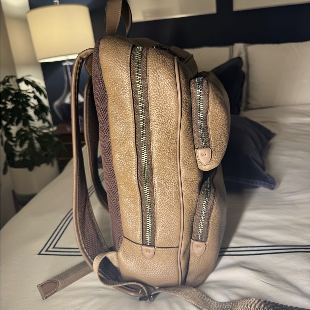 Leather Coach Gotham Backpack in Tan/Stone Color - Picture 6 of 16